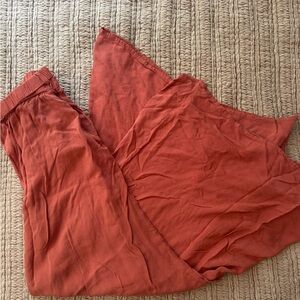 Rust Orange Flowy Pants